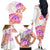 Kia Ora Maori New Zealand Pastel Family Matching Off Shoulder Long Sleeve Dress and Hawaiian Shirt Sun Ta Moko Sunset Version LT01 - Polynesian Pride