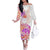 Kia Ora Maori New Zealand Pastel Family Matching Off Shoulder Long Sleeve Dress and Hawaiian Shirt Sun Ta Moko Sunset Version LT01 Mom's Dress Orange - Polynesian Pride