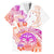 Kia Ora Maori New Zealand Pastel Family Matching Off Shoulder Maxi Dress and Hawaiian Shirt Sun Ta Moko Sunset Version LT01 Dad's Shirt - Short Sleeve Orange - Polynesian Pride