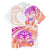 Kia Ora Maori New Zealand Pastel Family Matching Off Shoulder Short Dress and Hawaiian Shirt Sun Ta Moko Sunset Version LT01 - Polynesian Pride