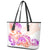 Kia Ora Maori New Zealand Pastel Leather Tote Bag Sun Ta Moko Sunset Version LT01 - Polynesian Pride