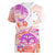 Kia Ora Maori New Zealand Pastel Women V Neck T Shirt Sun Ta Moko Sunset Version LT01 Female Orange - Polynesian Pride