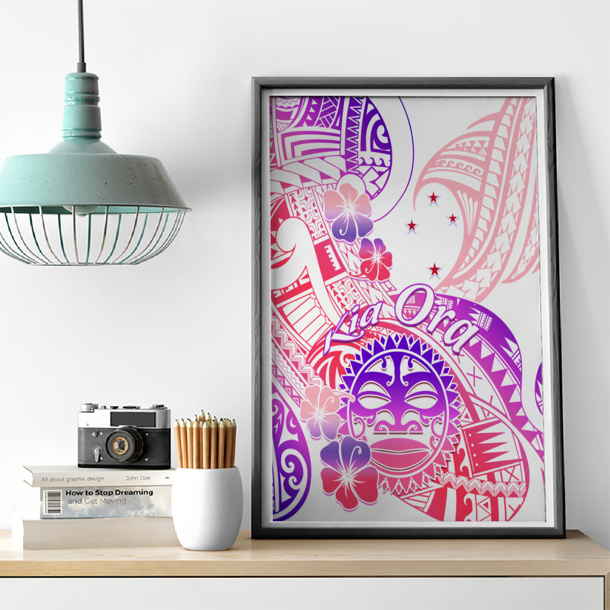Kia Ora Maori New Zealand Pastel Canvas Wall Art Sun Ta Moko Sweet Version LT01 - Polynesian Pride