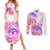 Kia Ora Maori New Zealand Pastel Couples Matching Summer Maxi Dress and Long Sleeve Button Shirt Sun Ta Moko Sweet Version LT01 Pink - Polynesian Pride