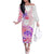 Kia Ora Maori New Zealand Pastel Family Matching Off Shoulder Long Sleeve Dress and Hawaiian Shirt Sun Ta Moko Sweet Version LT01 Mom's Dress Pink - Polynesian Pride