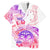 Kia Ora Maori New Zealand Pastel Family Matching Off Shoulder Maxi Dress and Hawaiian Shirt Sun Ta Moko Sweet Version LT01 Dad's Shirt - Short Sleeve Pink - Polynesian Pride