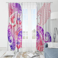 Kia Ora Maori New Zealand Pastel Window Curtain Sun Ta Moko Sweet Version LT01 - Polynesian Pride