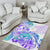 Kia Ora Maori New Zealand Pastel Area Rug Sun Ta Moko Violet Version LT01 - Polynesian Pride