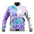 Kia Ora Maori New Zealand Pastel Baseball Jacket Sun Ta Moko Violet Version LT01 Unisex Purple - Polynesian Pride