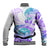 Kia Ora Maori New Zealand Pastel Baseball Jacket Sun Ta Moko Violet Version LT01 - Polynesian Pride