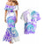 Kia Ora Maori New Zealand Pastel Couples Matching Mermaid Dress and Hawaiian Shirt Sun Ta Moko Violet Version LT01 - Polynesian Pride