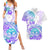 Kia Ora Maori New Zealand Pastel Couples Matching Summer Maxi Dress and Hawaiian Shirt Sun Ta Moko Violet Version LT01 Purple - Polynesian Pride