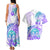 Kia Ora Maori New Zealand Pastel Couples Matching Tank Maxi Dress and Hawaiian Shirt Sun Ta Moko Violet Version LT01 - Polynesian Pride