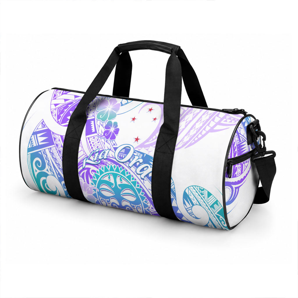Kia Ora Maori New Zealand Pastel Duffle Bag Sun Ta Moko Violet Version LT01 - Polynesian Pride