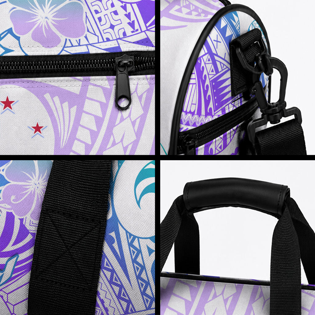 Kia Ora Maori New Zealand Pastel Duffle Bag Sun Ta Moko Violet Version LT01 - Polynesian Pride