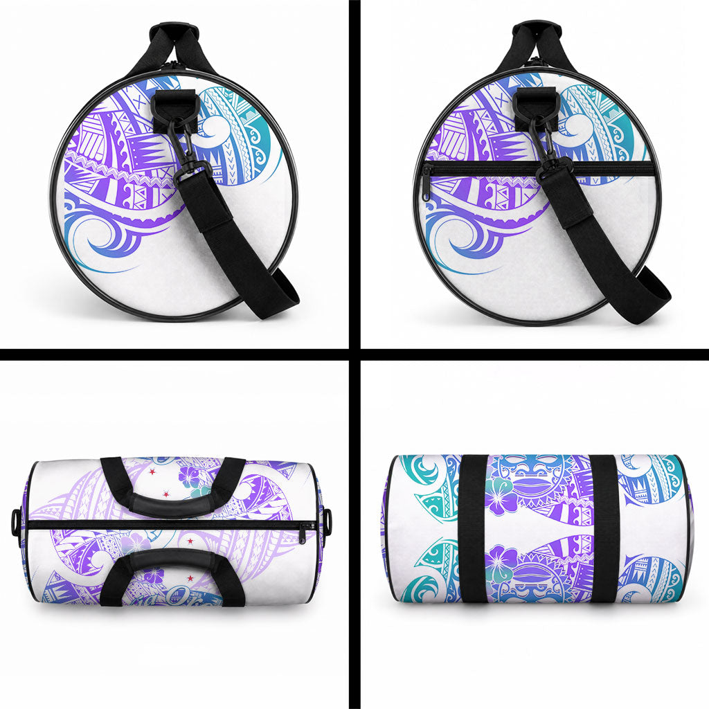 Kia Ora Maori New Zealand Pastel Duffle Bag Sun Ta Moko Violet Version LT01 - Polynesian Pride