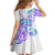 Kia Ora Maori New Zealand Pastel Family Matching Off Shoulder Long Sleeve Dress and Hawaiian Shirt Sun Ta Moko Violet Version LT01 - Polynesian Pride