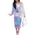 Kia Ora Maori New Zealand Pastel Family Matching Off Shoulder Long Sleeve Dress and Hawaiian Shirt Sun Ta Moko Violet Version LT01 Mom's Dress Purple - Polynesian Pride