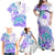 Kia Ora Maori New Zealand Pastel Family Matching Off Shoulder Maxi Dress and Hawaiian Shirt Sun Ta Moko Violet Version LT01 - Polynesian Pride