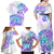 Kia Ora Maori New Zealand Pastel Family Matching Off Shoulder Maxi Dress and Hawaiian Shirt Sun Ta Moko Violet Version LT01 - Polynesian Pride