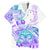 Kia Ora Maori New Zealand Pastel Family Matching Off Shoulder Maxi Dress and Hawaiian Shirt Sun Ta Moko Violet Version LT01 Dad's Shirt - Short Sleeve Purple - Polynesian Pride