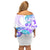 Kia Ora Maori New Zealand Pastel Family Matching Off Shoulder Short Dress and Hawaiian Shirt Sun Ta Moko Violet Version LT01 - Polynesian Pride