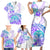 Kia Ora Maori New Zealand Pastel Family Matching Short Sleeve Bodycon Dress and Hawaiian Shirt Sun Ta Moko Violet Version LT01 - Polynesian Pride