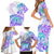 Kia Ora Maori New Zealand Pastel Family Matching Short Sleeve Bodycon Dress and Hawaiian Shirt Sun Ta Moko Violet Version LT01 - Polynesian Pride