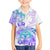 Kia Ora Maori New Zealand Pastel Kid Hawaiian Shirt Sun Ta Moko Violet Version LT01 Kid Purple - Polynesian Pride