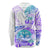 Kia Ora Maori New Zealand Pastel Long Sleeve Shirt Sun Ta Moko Violet Version LT01 - Polynesian Pride