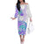 Kia Ora Maori New Zealand Pastel Off The Shoulder Long Sleeve Dress Sun Ta Moko Violet Version LT01 Women Purple - Polynesian Pride