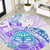 Kia Ora Maori New Zealand Pastel Round Carpet Sun Ta Moko Violet Version LT01 Purple - Polynesian Pride