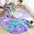 Kia Ora Maori New Zealand Pastel Round Carpet Sun Ta Moko Violet Version LT01 - Polynesian Pride