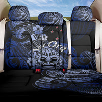 Aotearoa Kia Ora New Zealand Ta Moko Blue Version Back Car Seat Cover LT01 One Size Blue - Polynesian Pride