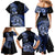 Aotearoa Kia Ora New Zealand Ta Moko Blue Version Family Matching Mermaid Dress and Hawaiian Shirt LT01 - Polynesian Pride