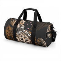 Aotearoa Kia Ora New Zealand Ta Moko Gold Version Duffle Bag LT01 - Polynesian Pride