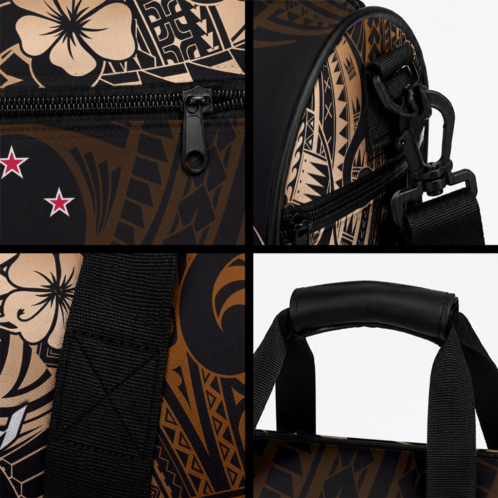 Aotearoa Kia Ora New Zealand Ta Moko Gold Version Duffle Bag LT01 - Polynesian Pride