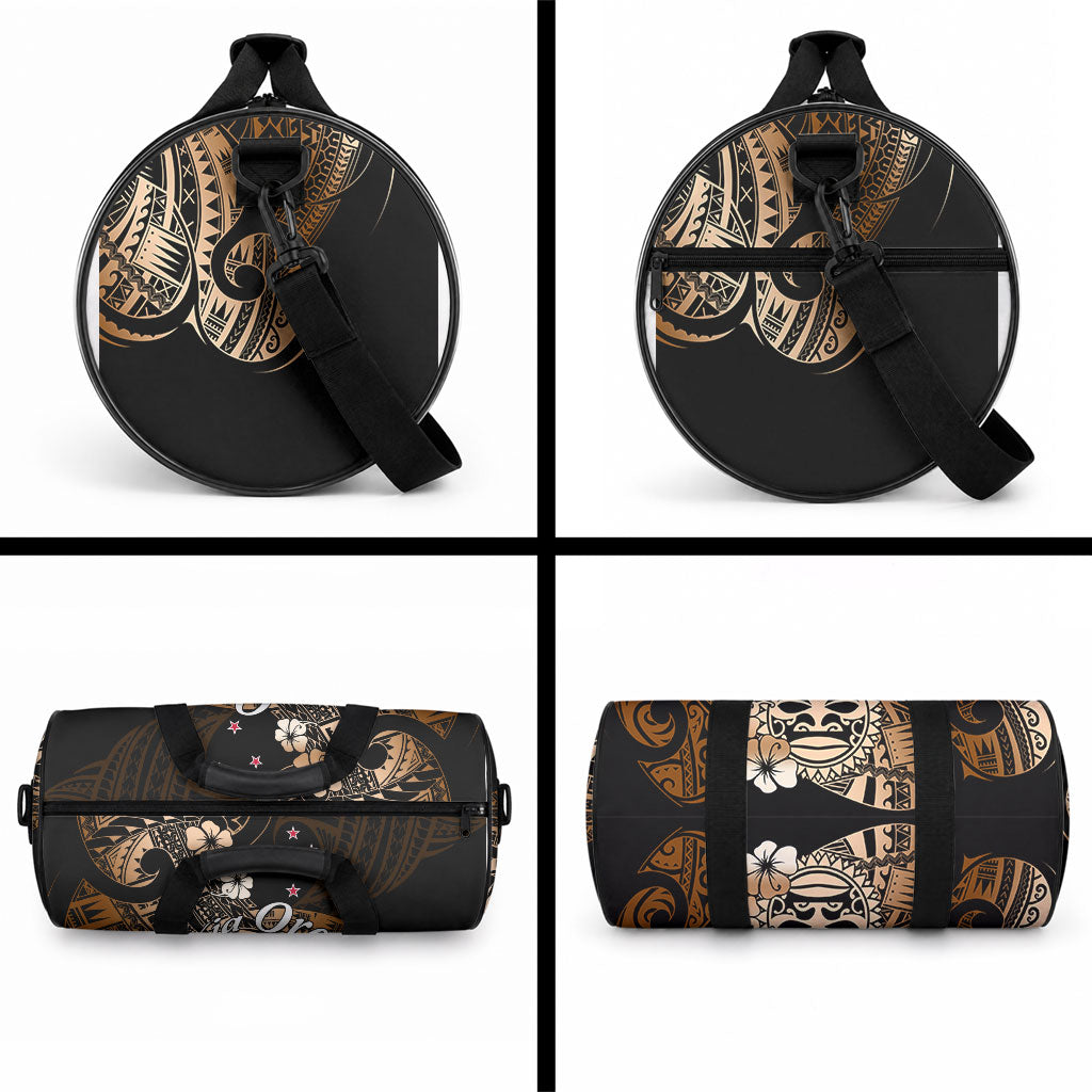 Aotearoa Kia Ora New Zealand Ta Moko Gold Version Duffle Bag LT01 - Polynesian Pride
