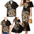 Aotearoa Kia Ora New Zealand Ta Moko Gold Version Family Matching Mermaid Dress and Hawaiian Shirt LT01 - Polynesian Pride