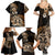 Aotearoa Kia Ora New Zealand Ta Moko Gold Version Family Matching Summer Maxi Dress and Hawaiian Shirt LT01 - Polynesian Pride