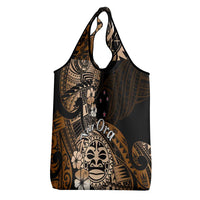 Aotearoa Kia Ora New Zealand Ta Moko Gold Version Grocery Bag LT01 - Polynesian Pride