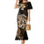 Aotearoa Kia Ora New Zealand Ta Moko Gold Version Mermaid Dress LT01 Women Gold - Polynesian Pride