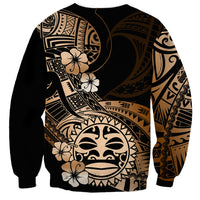 Aotearoa Kia Ora New Zealand Ta Moko Gold Version Sweatshirt LT01 - Polynesian Pride