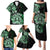 Aotearoa Kia Ora New Zealand Ta Moko Green Version Family Matching Puletasi Dress and Hawaiian Shirt LT01 - Polynesian Pride