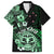 Aotearoa Kia Ora New Zealand Ta Moko Green Version Family Matching Short Sleeve Bodycon Dress and Hawaiian Shirt LT01 Dad's Shirt - Short Sleeve Green - Polynesian Pride