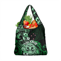 Aotearoa Kia Ora New Zealand Ta Moko Green Version Grocery Bag LT01 1-pack One Size Green - Polynesian Pride