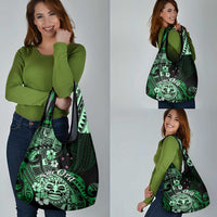 Aotearoa Kia Ora New Zealand Ta Moko Green Version Grocery Bag LT01 - Polynesian Pride