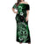 Aotearoa Kia Ora New Zealand Ta Moko Green Version Off Shoulder Maxi Dress LT01 Women Green - Polynesian Pride