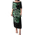 Aotearoa Kia Ora New Zealand Ta Moko Green Version Puletasi LT01 Long Dress Green - Polynesian Pride