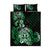 Aotearoa Kia Ora New Zealand Ta Moko Green Version Quilt Bed Set LT01 Green - Polynesian Pride